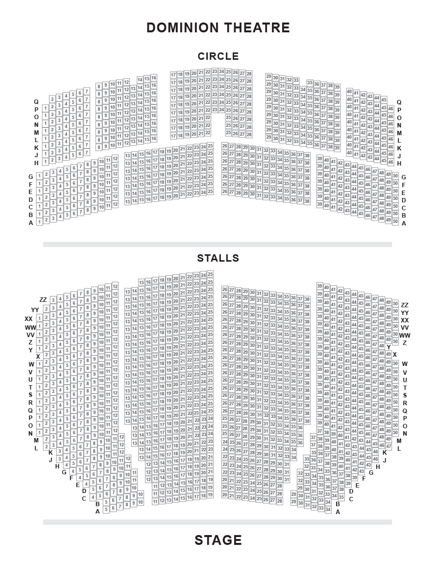Dominion Theatre Seating Chart London