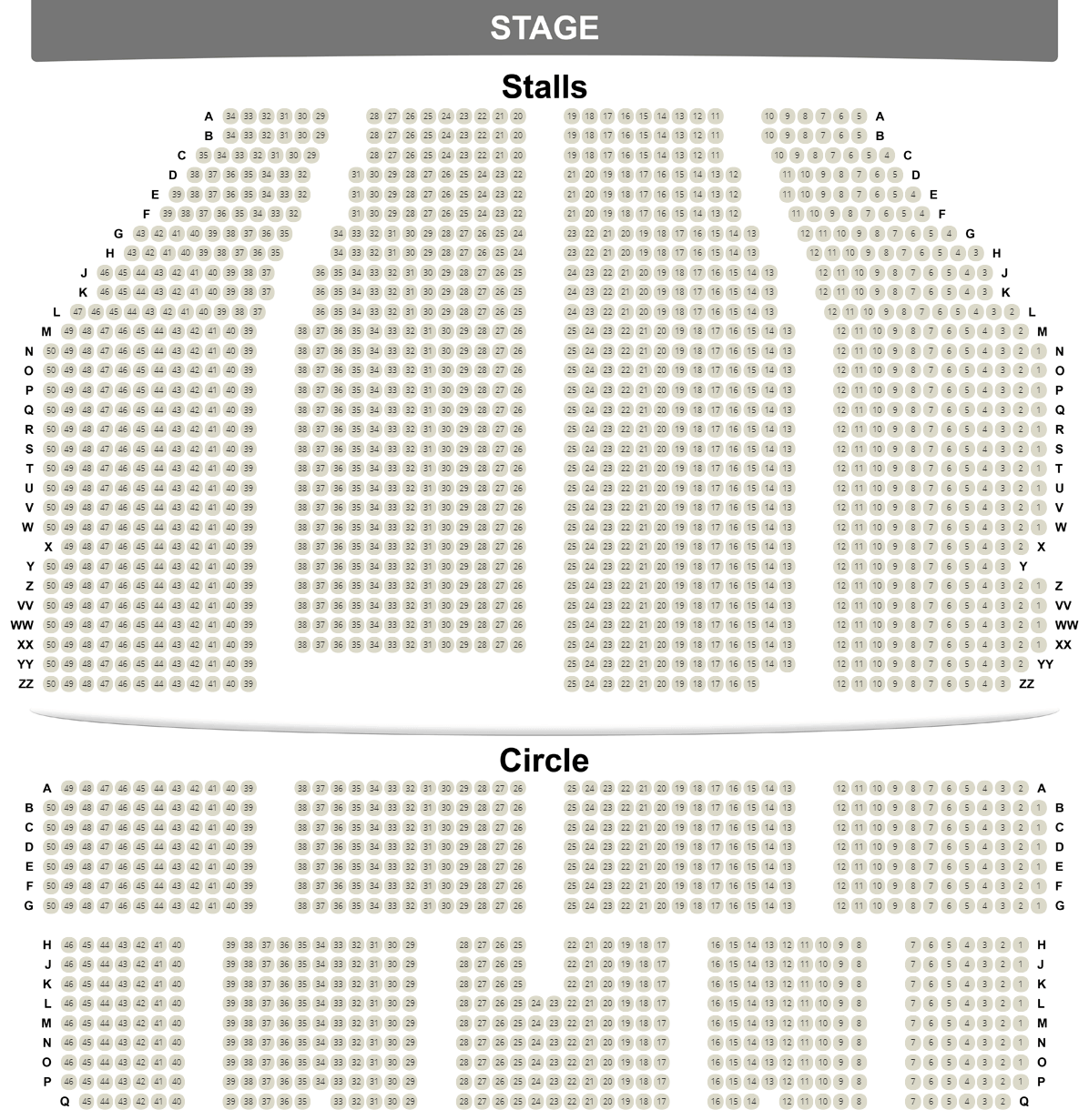 action strings seating arrangment